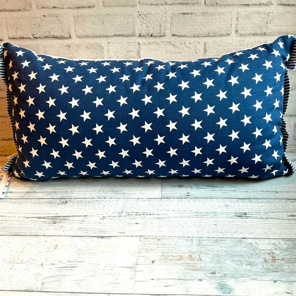 Isaac Mizrahi 14x26 Patriotic Printed Dachshund Pillow With Beads - Picture 4 of 7